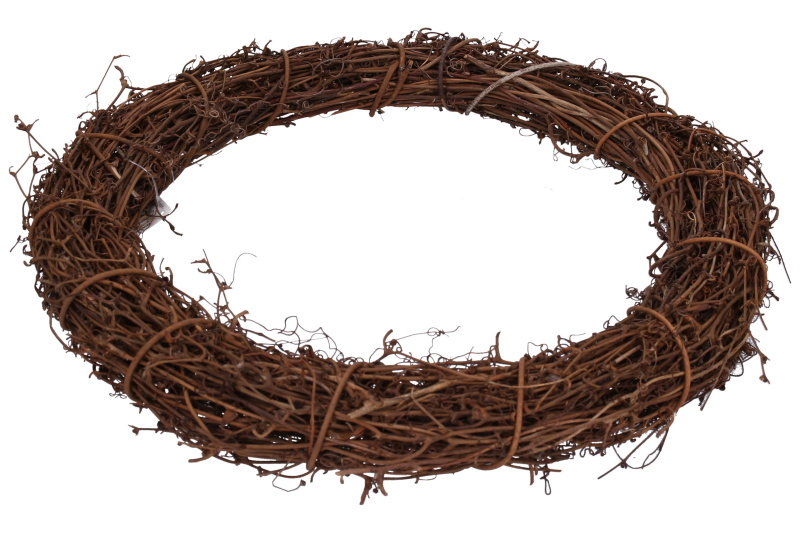 Dekorační věnec z ratanu