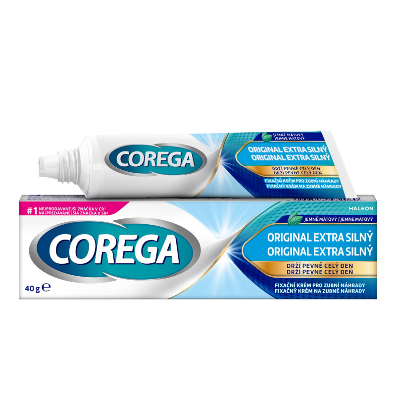 Corega Extra silný fixační krém na zubní náhrady