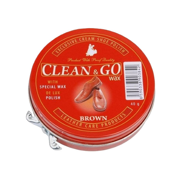 Clean&Go krém na obuv plech 40g hnědý 10/2025