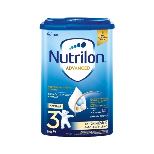 NUTRILON 3 Advanced Vanilla Batolecí mléko od 12-24 měsíců 800 g