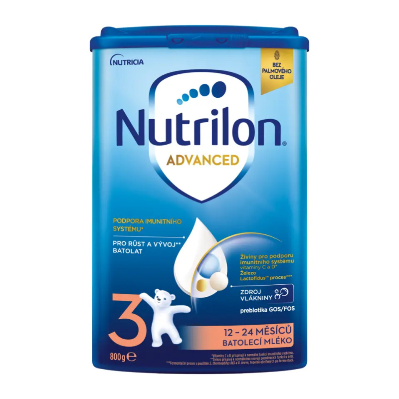 NUTRILON 3 Advanced Batolecí mléko od 12-24 měsíců 800 g