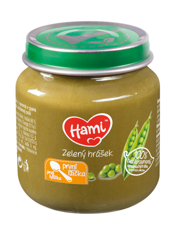 HAMI První lžička Zelený hrášek od 4.měsíce 125 g