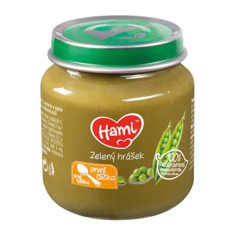 HAMI První lžička Zelený hrášek od 4.měsíce 125 g