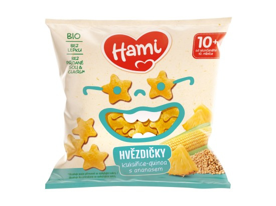 HAMI BIO Kukuřičné-quinoa křupky ananas 20g 12m+
