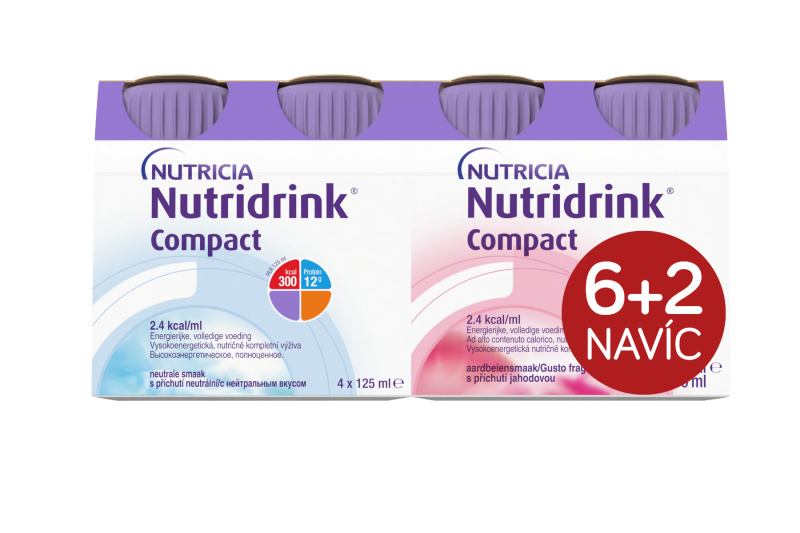Nutridrink Compact 6+2 (neutral-jahoda) 8x125ml