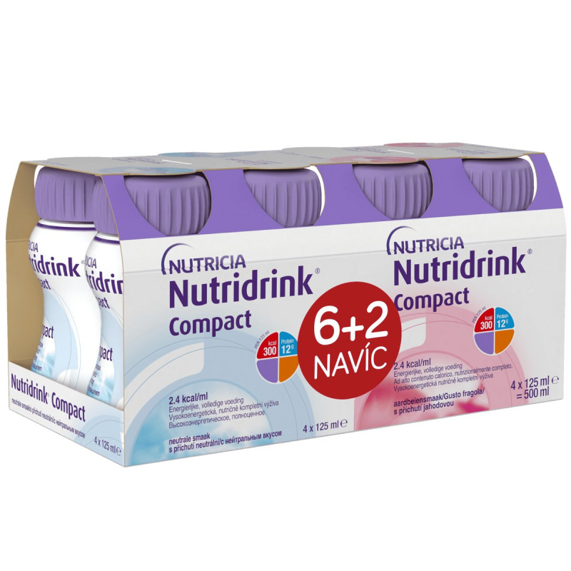 Nutridrink Compact 6+2 (neutral-jahoda) 8x125ml