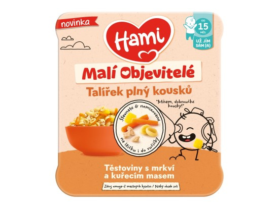 HAMI Malí objevitelé těstoviny s mrkví a kuřecím masem 200 g