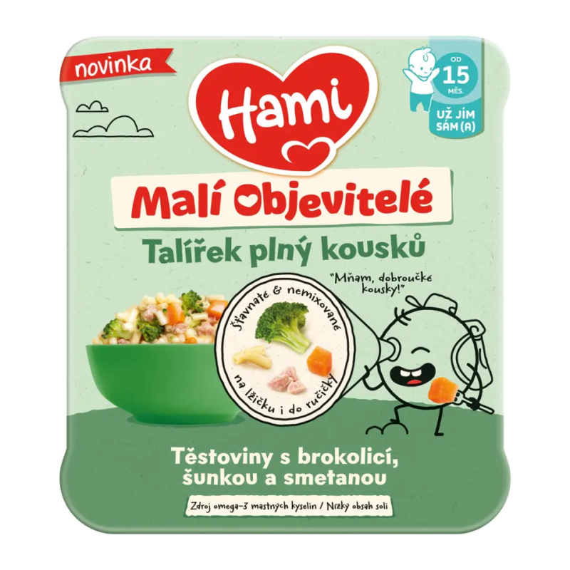 HAMI Malí objevitelé těstoviny s brokolicí, šunkou a smetanou 200 g