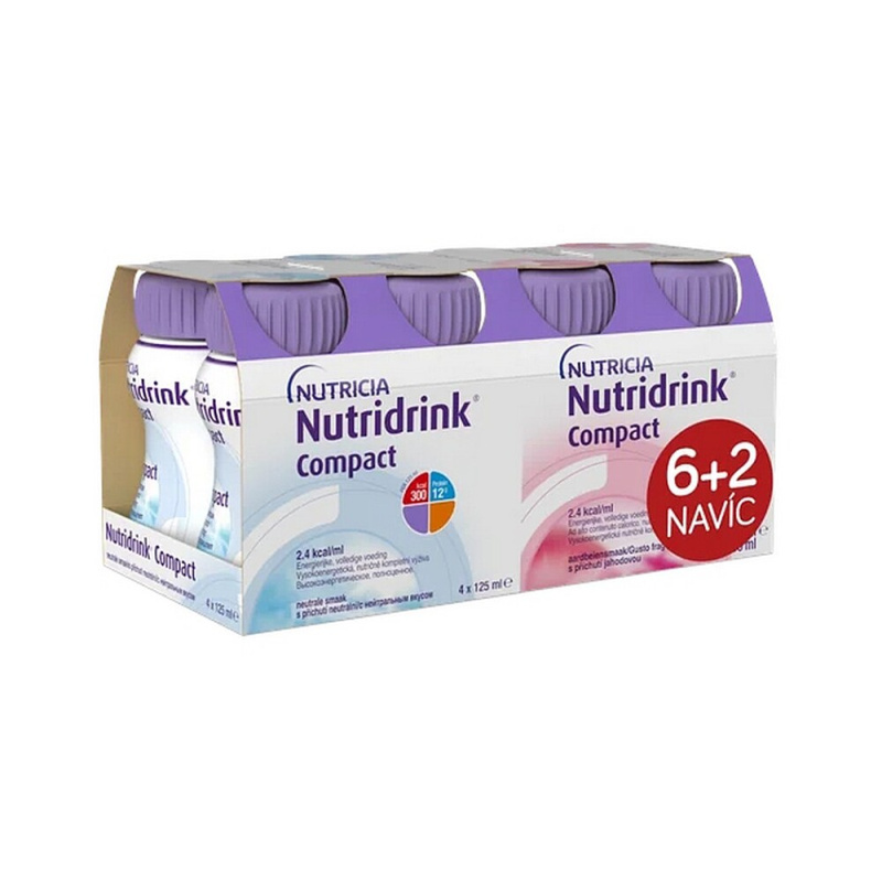 Nutridrink Compact 6+2 (neutral-jahoda) 8x125ml