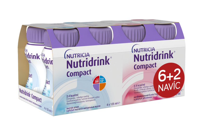 Nutridrink Compact 6+2 (neutral-jahoda) 8x125ml