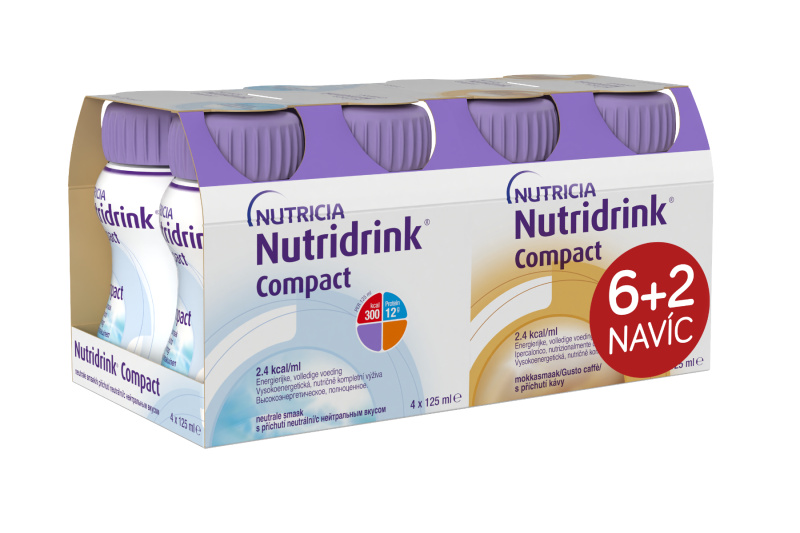 Nutridrink Compact 6+2 (neutral-káva) 8x125ml