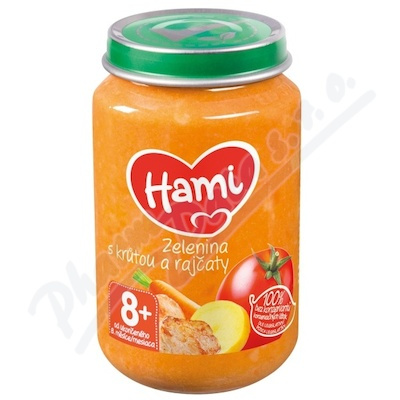 Hami Příkrm zelenina s krůtou a rajčaty