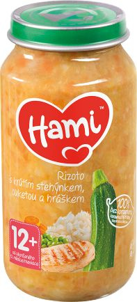 HAMI Rizoto s krůtím, cuketou a hráškem od 12.měsíce  250 g