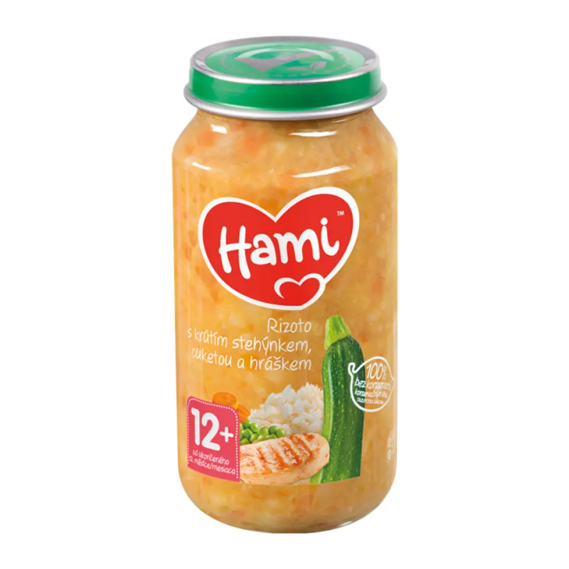 HAMI Rizoto s krůtím, cuketou a hráškem od 12.měsíce  250 g