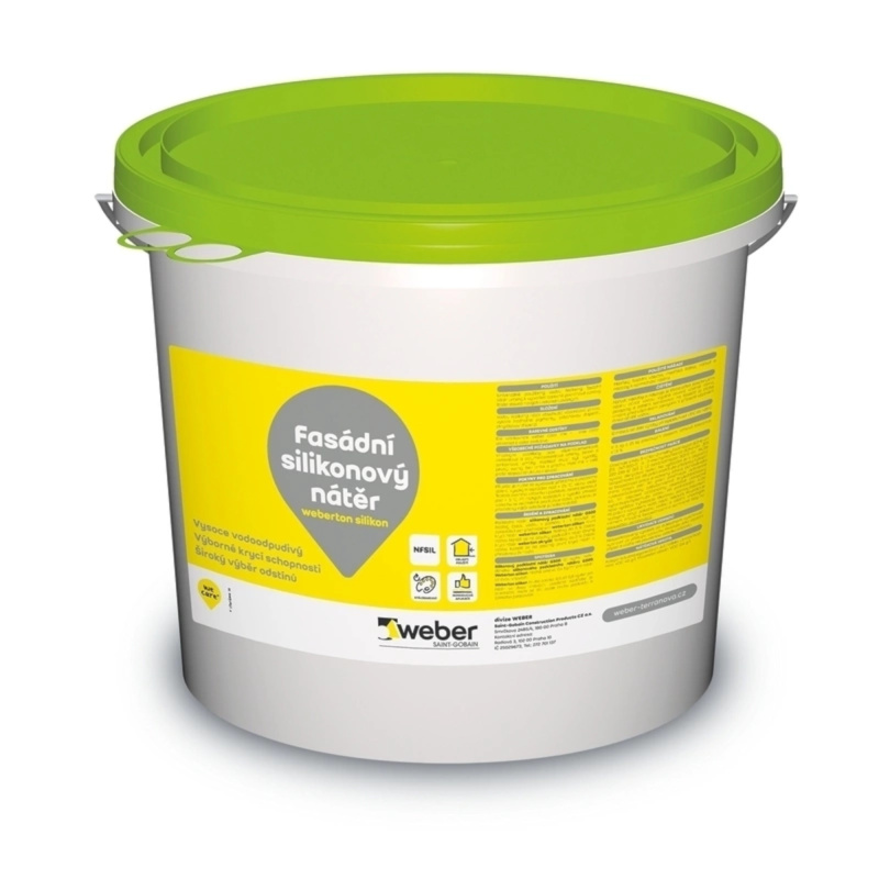 Barva fasádní silikonová weberton silikon micro V 5 kg