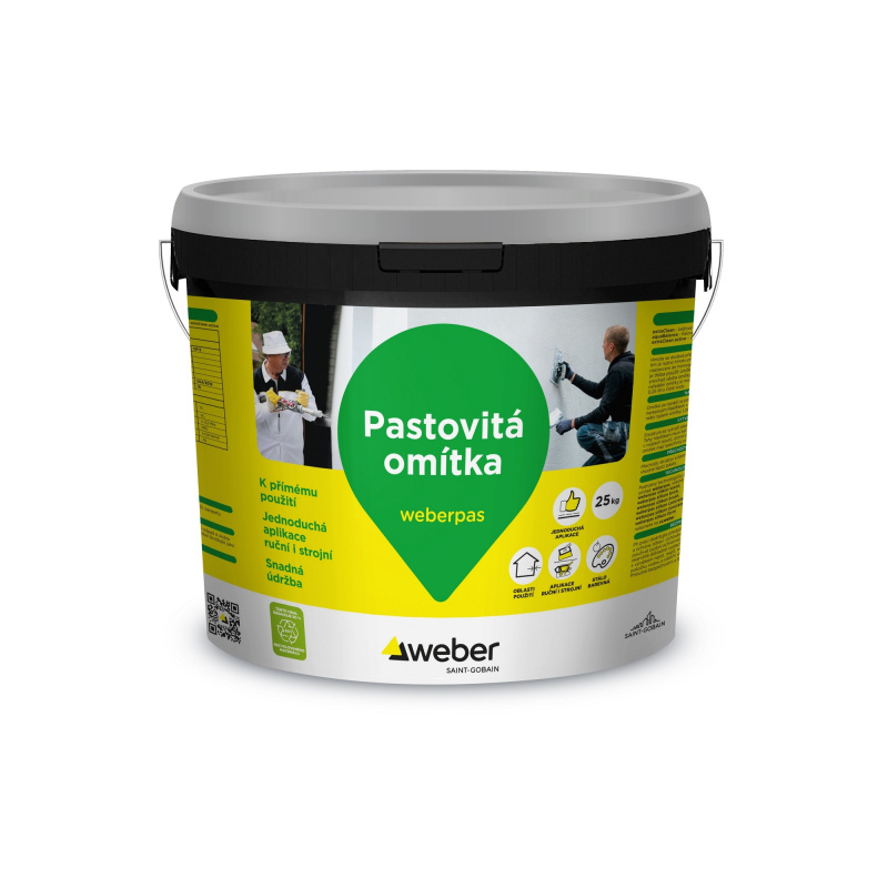 Omítka silikonová weberpas silikon zrnitá 1,5 mm GENER.1 25 kg