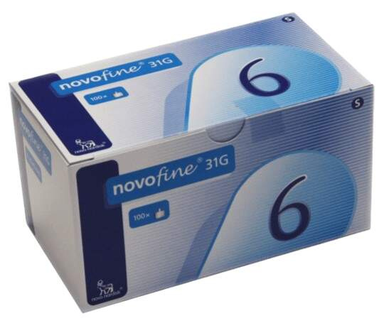 NovoFine jehla 31Gx6 mm 100 ks
