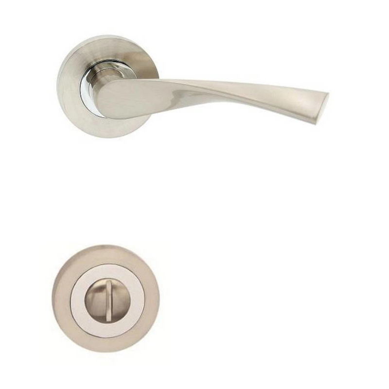 Cobra Rozetové dveřní kování GIUSSY-R WC, chrom lesklý/nikl matný