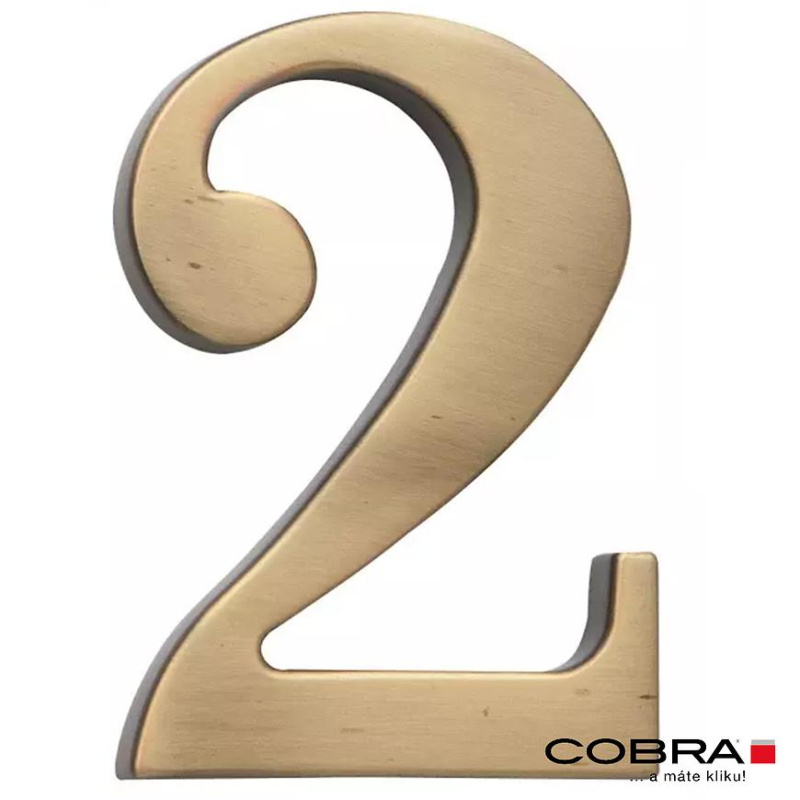 Cislo 3D bronz cesany 2