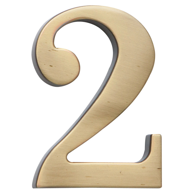 Cislo 3D bronz cesany 2