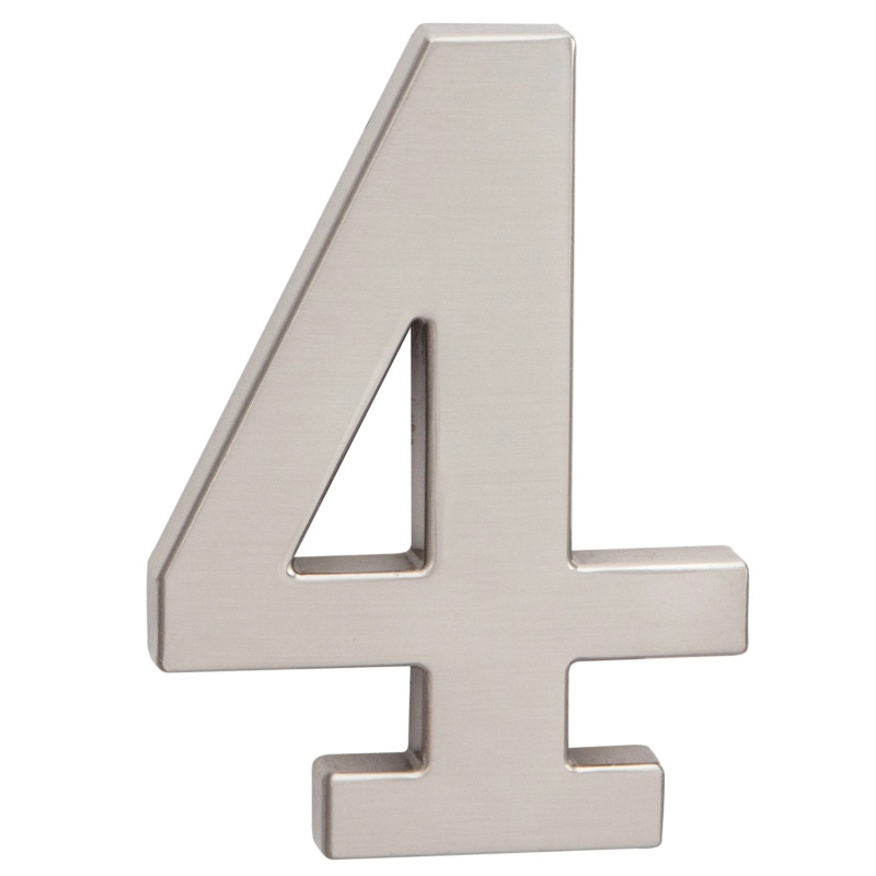 Cislo 3D nikl matny 4