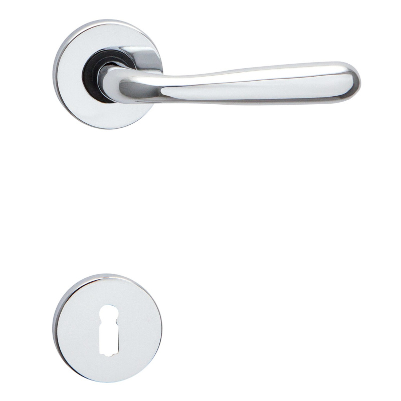 Cobra Rozetové dveřní kování ORION-R BB, lesklý chrom