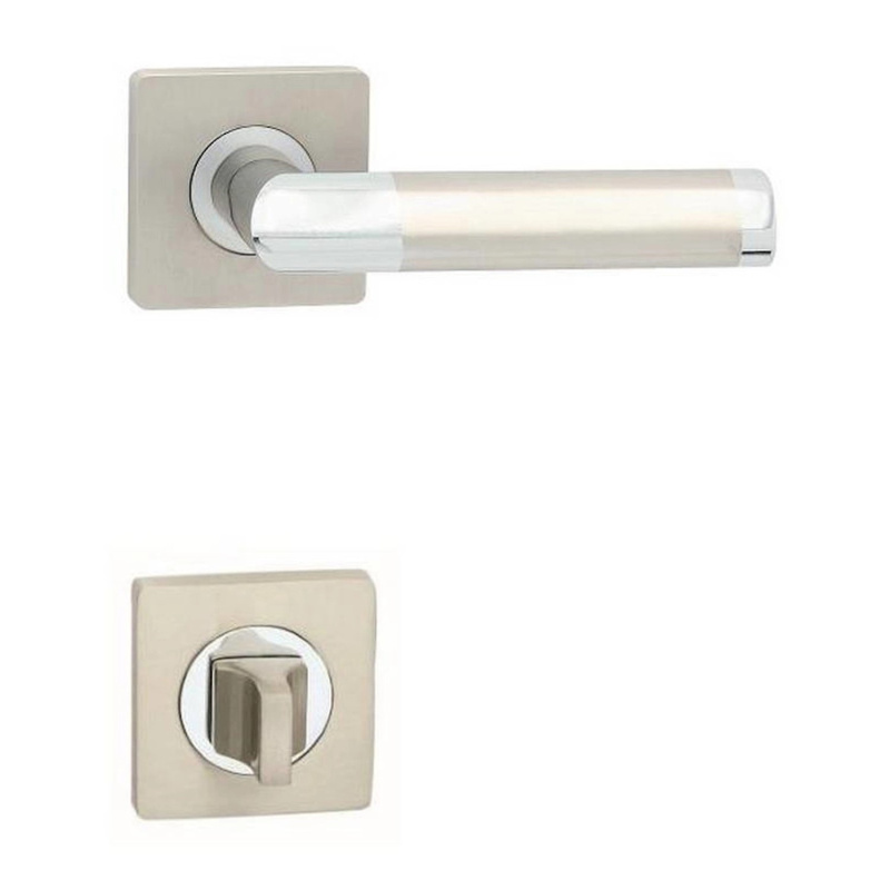 Cobra Rozetové dveřní kování NICOL-S WC, chrom lesklý/nikl matný