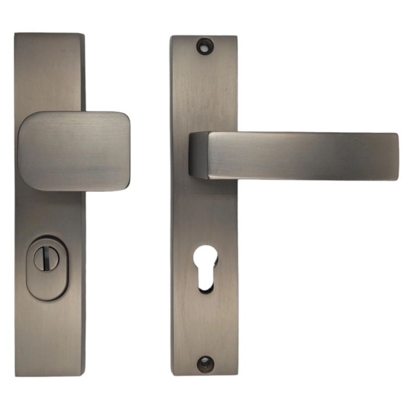 Cobra Štítové ochranné dveřní kování C201 PZ90 LI/RE překrytka, titanová