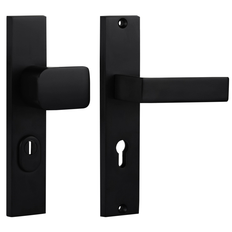 Cobra Štítové ochranné dveřní kování C201 PZ90 LI/RE překrytka, černá