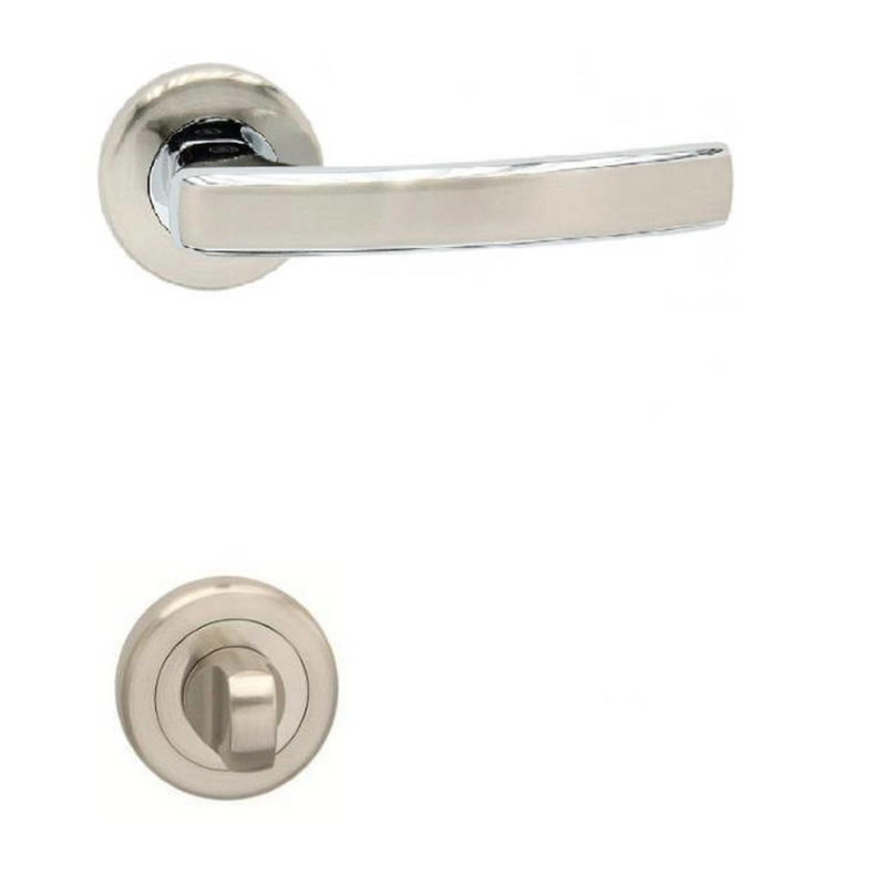 Cobra Rozetové dveřní kování Gabri-R WC, chrom lesklý/nikl matný