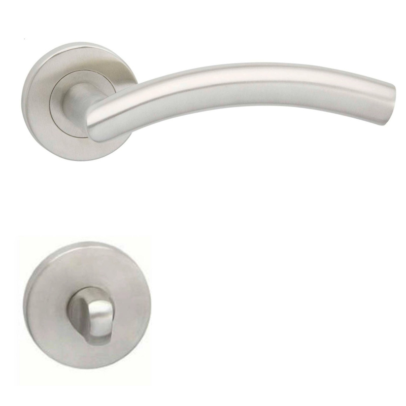 COBRA Rozetové dveřní kování PAOLA-R III WC nerez