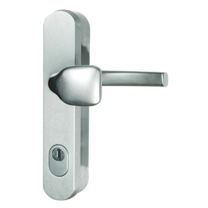 Richter Bezpečnostní kování R101/72 mm, klika-madlo, ZA, TB 3, stříbrná