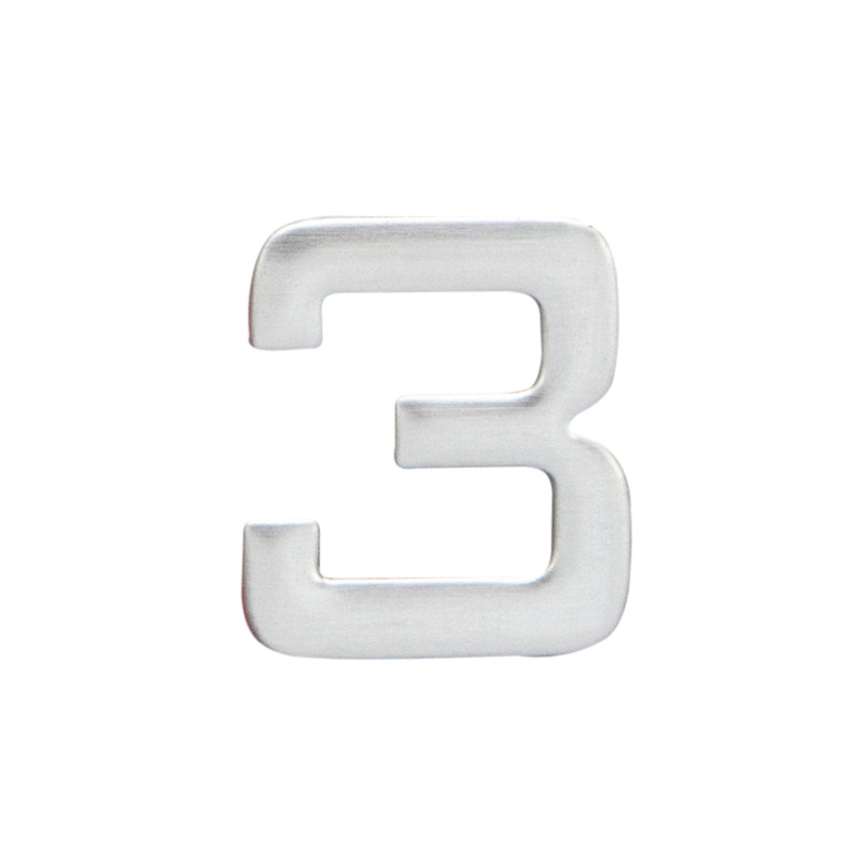 Cobra Číslice nalepovací 3 - 25 mm, nerez