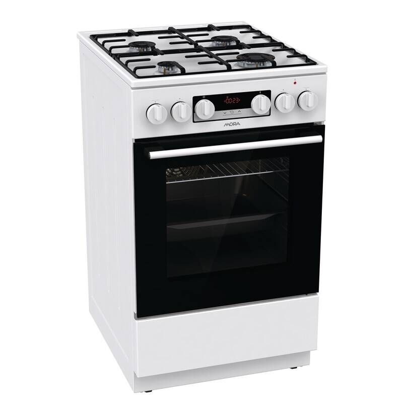 Kombinovaný sporák Mora K 5655 AW / 50 cm / 4 zóny / 70 l / bílá Varianta: ivi1