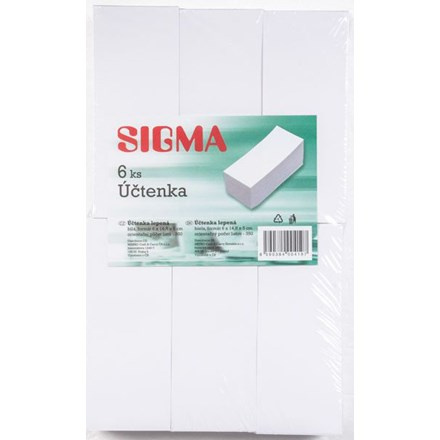 SIGMA Účtenka lepená 6 ks