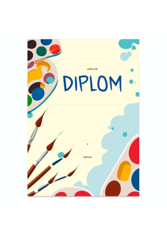 Diplom, A4, motiv umělecký OPTYS, spol. s r.o.