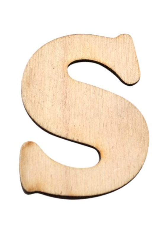 Dřevěný výřez písmeno S, 3 x 4 cm OPTYS, spol. s r.o.
