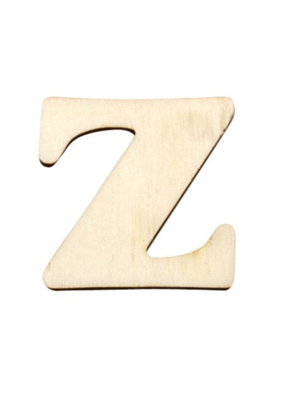 Dřevěný výřez písmeno Z, 4 x 4 cm OPTYS, spol. s r.o.