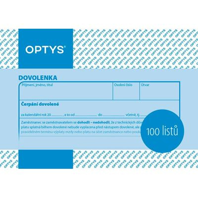 Optys  Dovolenka