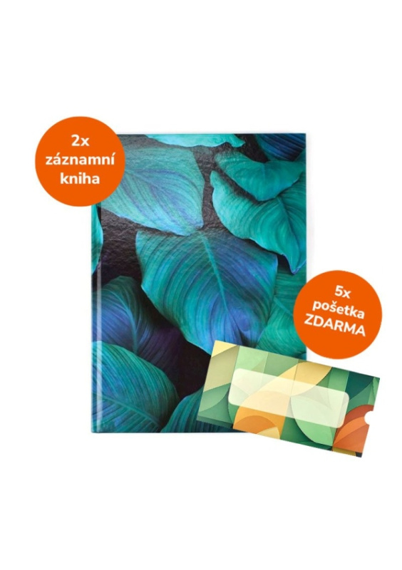 Akční set, záznamní knihy A4, linka, zelené listy OPTYS, spol. s r.o.