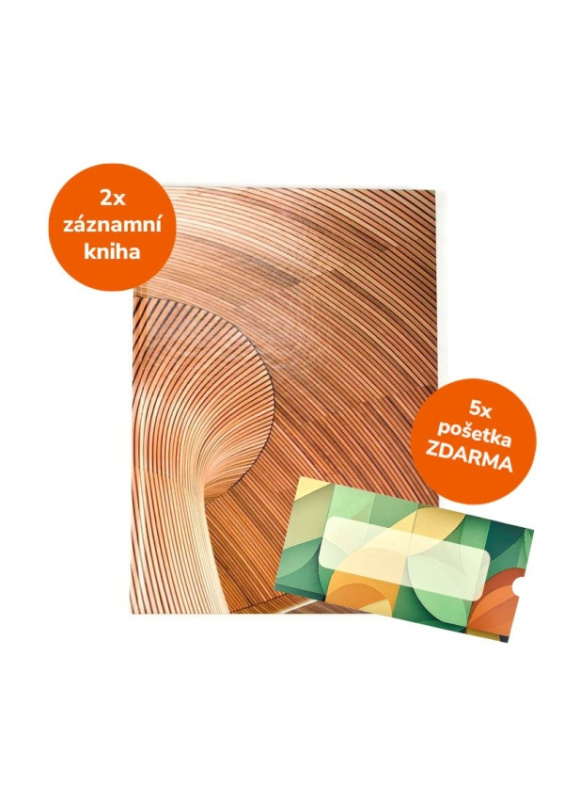 Akční set, záznamní knihy A4, linka, Dřevěná architektura OPTYS, spol. s r.o.