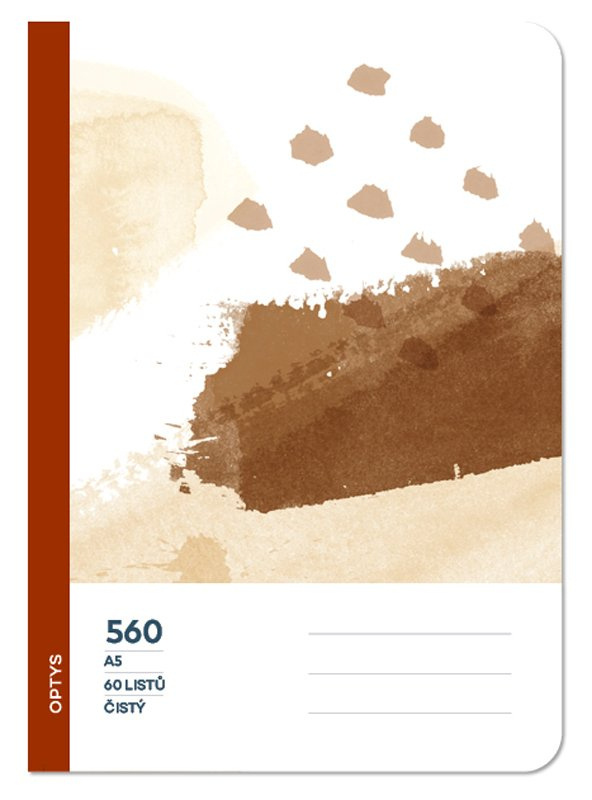 Školní sešit 560 bezdřevý čistý, čokoláda OPTYS, spol. s r.o.