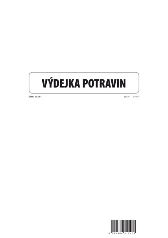 Výdejky potravin a denní přehled stravování, blok A4, 130 listů OPTYS, spol. s r.o.