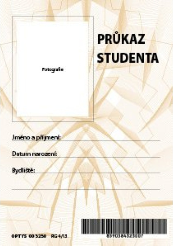 Průkaz studenta OPTYS, spol. s r.o.