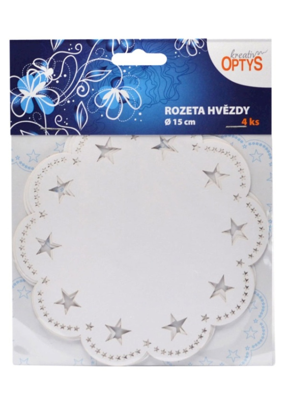 Výřez rozeta hvězda, pr. 15 cm, 4 ks OPTYS, spol. s r.o.