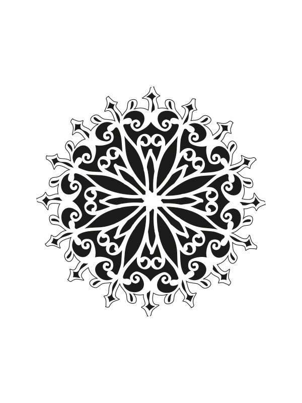 Šablona Mandala 3, 20 x 15 cm, plast OPTYS, spol. s r.o.