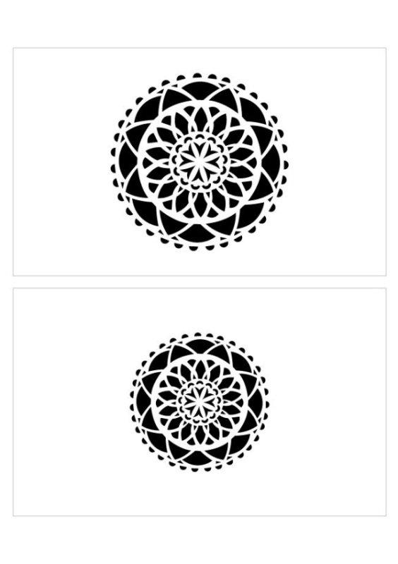 Šablona mandala, pr. 7 cm a 5,5 cm,  sada 2 ks OPTYS, spol. s r.o.