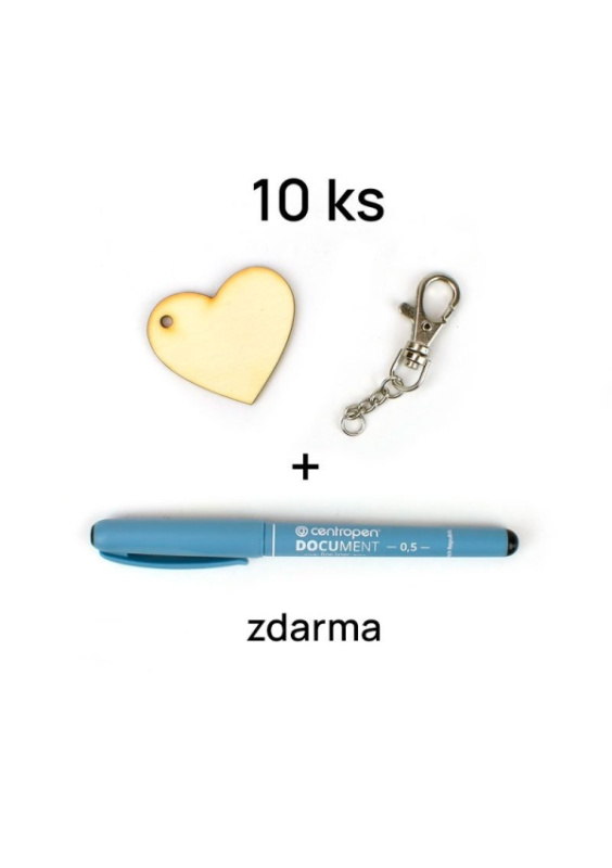 Sada na přívěsky srdíčka, 10 ks + popisovač zdarma OPTYS, spol. s r.o.