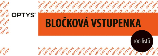 Bločková vstupenka, 100 listů, červená OPTYS, spol. s r.o.