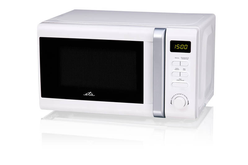 Mikrovlnná trouba ETA Klasico 1208 90000 / 700 W / 59 dB / O otočného talíře 25,5 cm / 20 l / 8 programů / 5 stupňů výkonu / bílá Varianta: ivi1